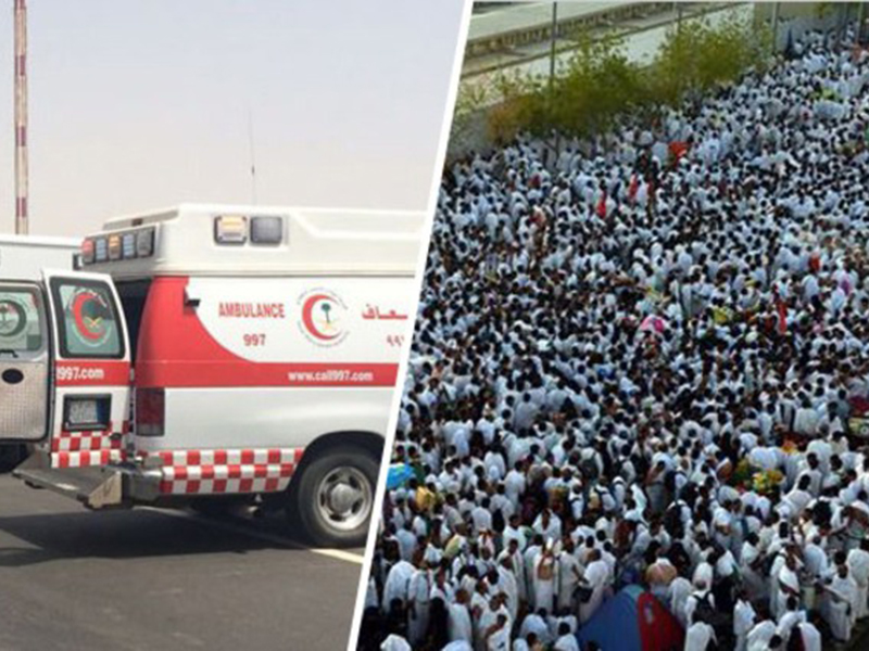 شاهد بالفيديو: حاج يؤدي مناسك الحج وهو يرقد في غيبوبة كاملة!